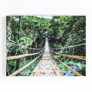 Art for the Home Canvas – Jungle Loopbrug – Multikleur – 75x100cm Art for the Home Canvas – Jungle Loopbrug – Multikleur – 75x100cm
