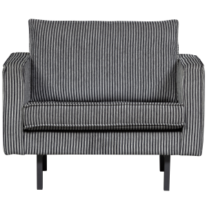 WOOOD fauteuil Rodeo – Streep – Zwart/Grijs – 85x105x86 cm WOOOD fauteuil Rodeo – Streep – Zwart/Grijs – 85x105x86 cm