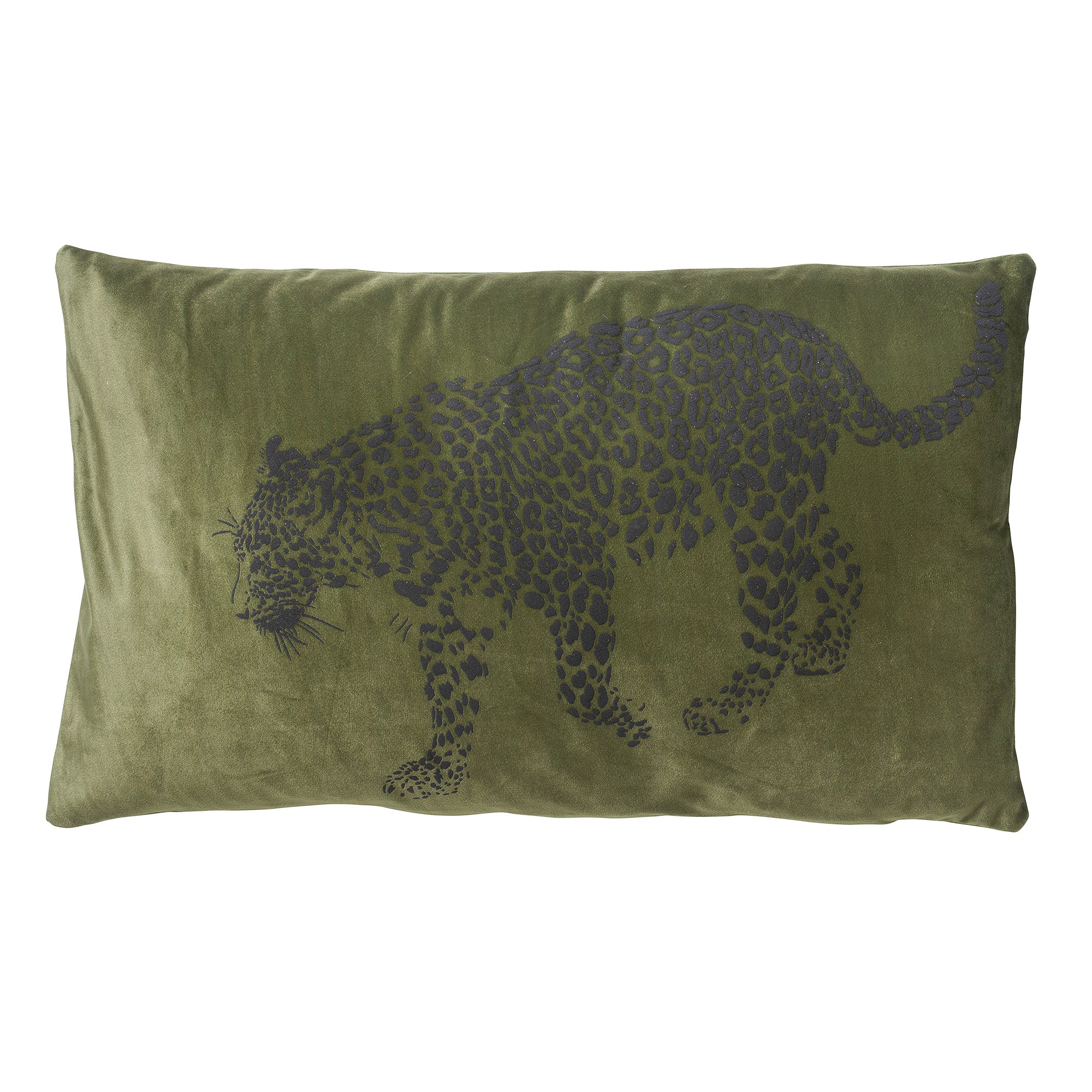 SULA - kussenhoes 30x50 cm - dierenprint - Chive - groen