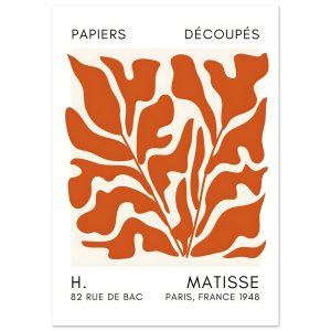 Artfulprints Poster Matisse – Seabed shapes orange – A4 21×29.7 cm – O Artfulprints Poster Matisse – Seabed shapes orange – A4 21×29.7 cm – O