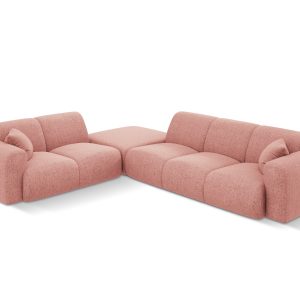 Cosmopolitan Design linker hoekbank Nolio 4-zits, chenille, roze – 250 Cosmopolitan Design linker hoekbank Nolio 4-zits, chenille, roze – 250