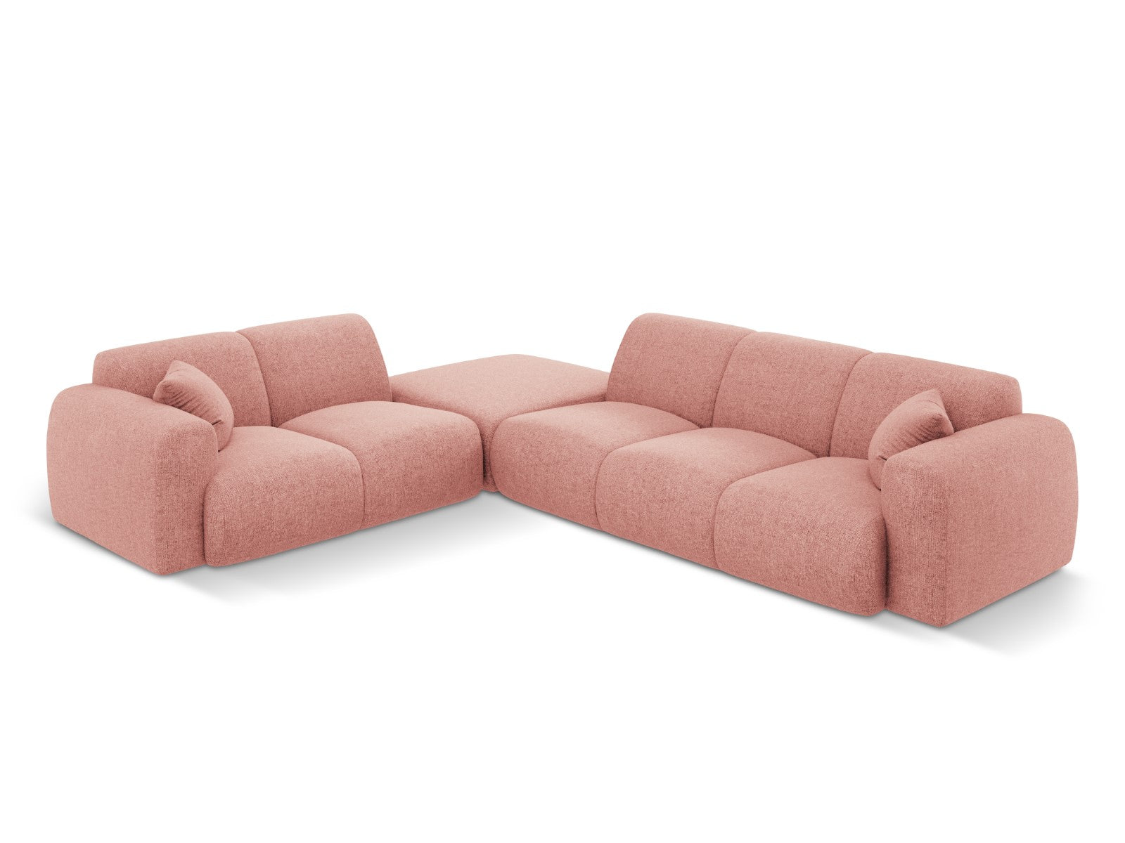 Cosmopolitan Design linker hoekbank Nolio 4-zits, chenille, roze - 250