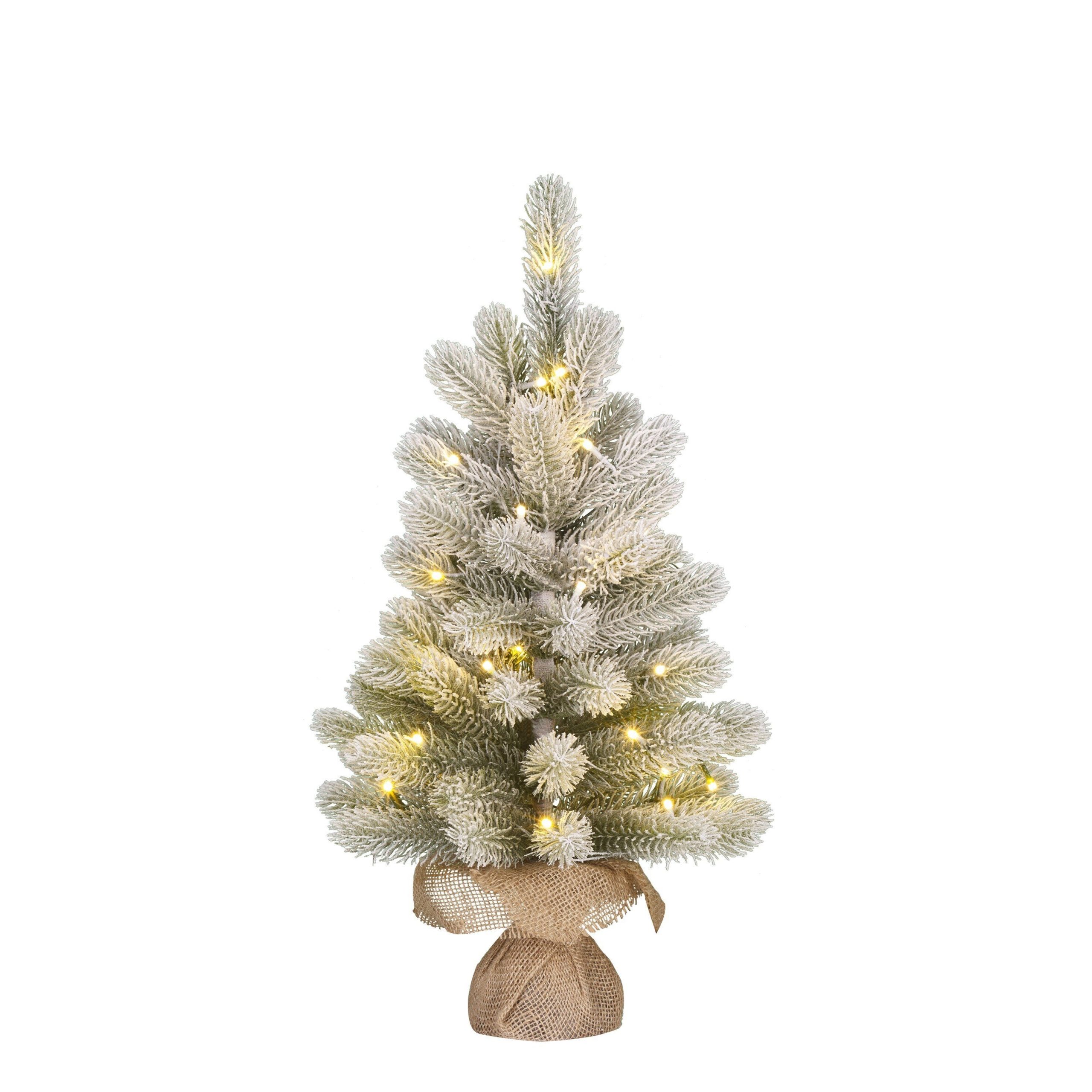 Black Box Trees Nagoya Kerstboom met Verlichting in Jute Zak - Groen F