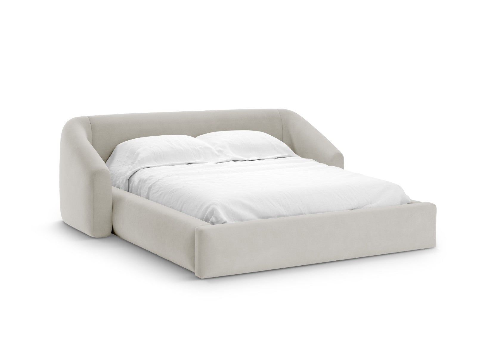 Cosmopolitan Design Opbergbed met hoofdeinde Campi 200x160cm flueel do