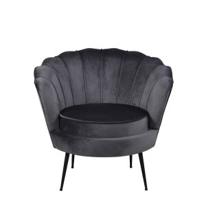 BRAM Fauteuil Ilora – Grijs Velours