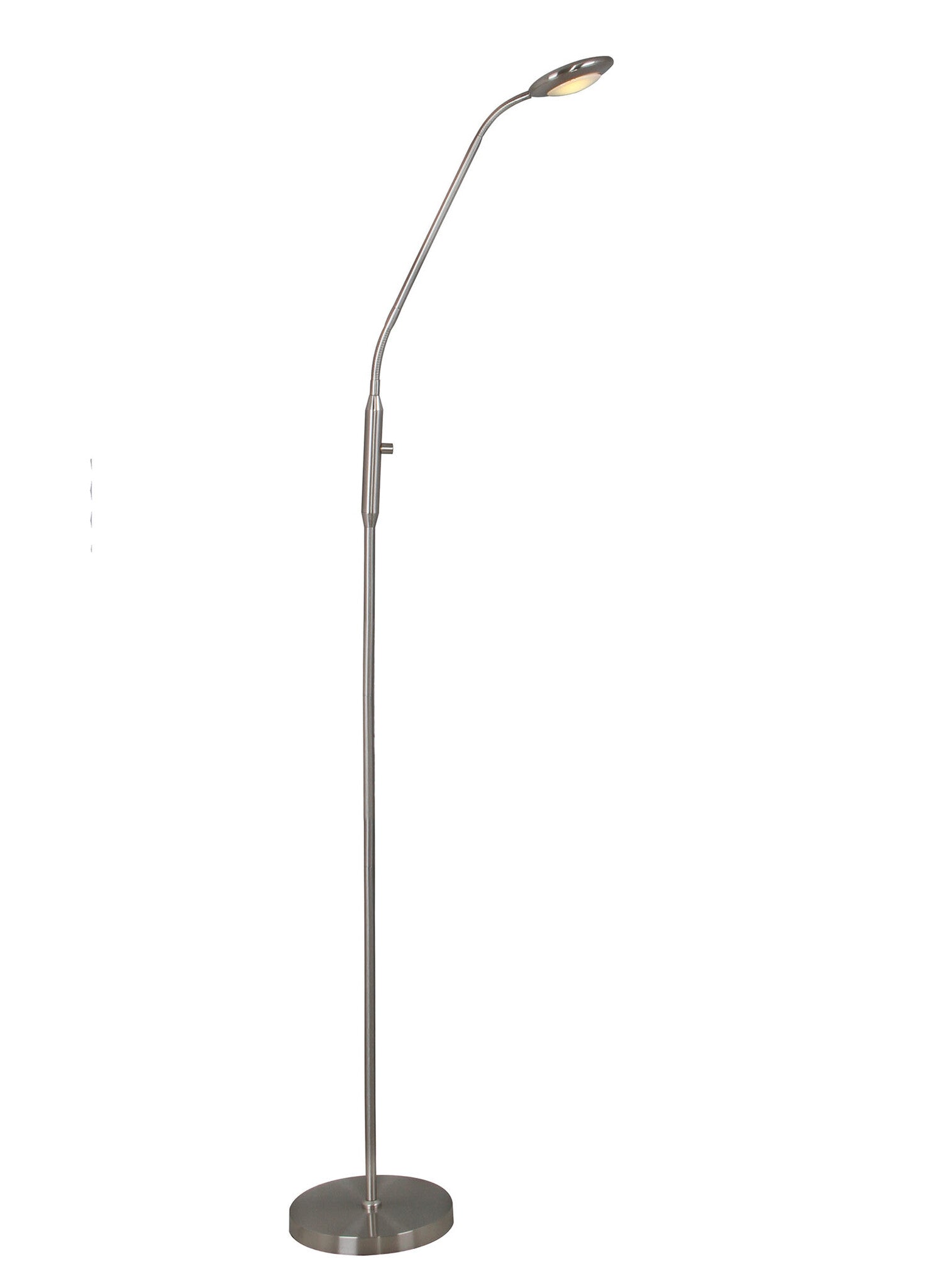 Artdelight vloerlamp UFO - 1 lichts - 26 x 140 cm - mat chroom