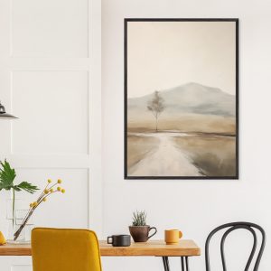 Artfulprints Poster Abstract – Tree path – 70×100 cm – Taupe
