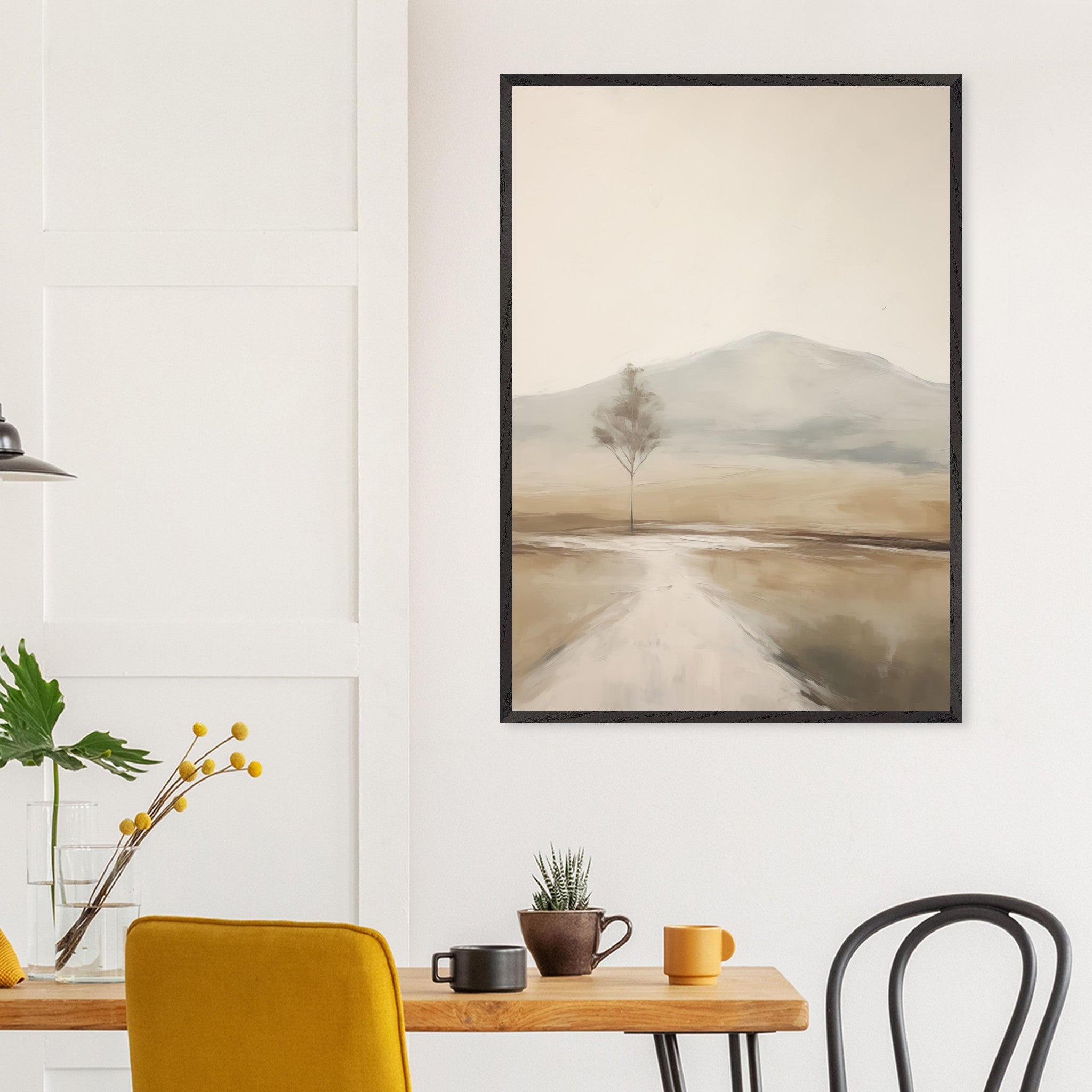 Artfulprints Poster Abstract - Tree path - 70x100 cm - Taupe