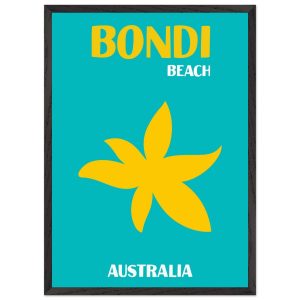 Artfulprints Poster met Lijst Australië – Bondi Beach – 50×70 cm – Tur