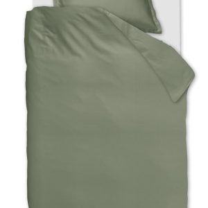 Ambiante dekbedovertrek Satin Uni – 140×200/220 cm – groen Ambiante dekbedovertrek Satin Uni – 140×200/220 cm – groen