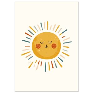 Artfulprints Poster Boho sunshine – A4 21×29.7 cm – Geel Artfulprints Poster Boho sunshine – A4 21×29.7 cm – Geel