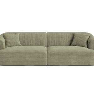 Cosmopolitan Design Modulaire bank Campi 4-zits, ribfluwelen mosgroen Cosmopolitan Design Modulaire bank Campi 4-zits, ribfluwelen mosgroen