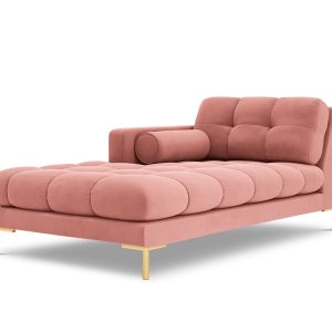 Cosmopolitan Design linker meridiaan Bali flueel, roze – 185x102x75cm Cosmopolitan Design linker meridiaan Bali flueel, roze – 185x102x75cm