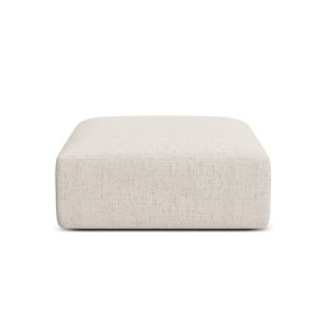 Cosmopolitan Design Poef Campi structurele stof lichtbeige – 90x90x40c Cosmopolitan Design Poef Campi structurele stof lichtbeige – 90x90x40c