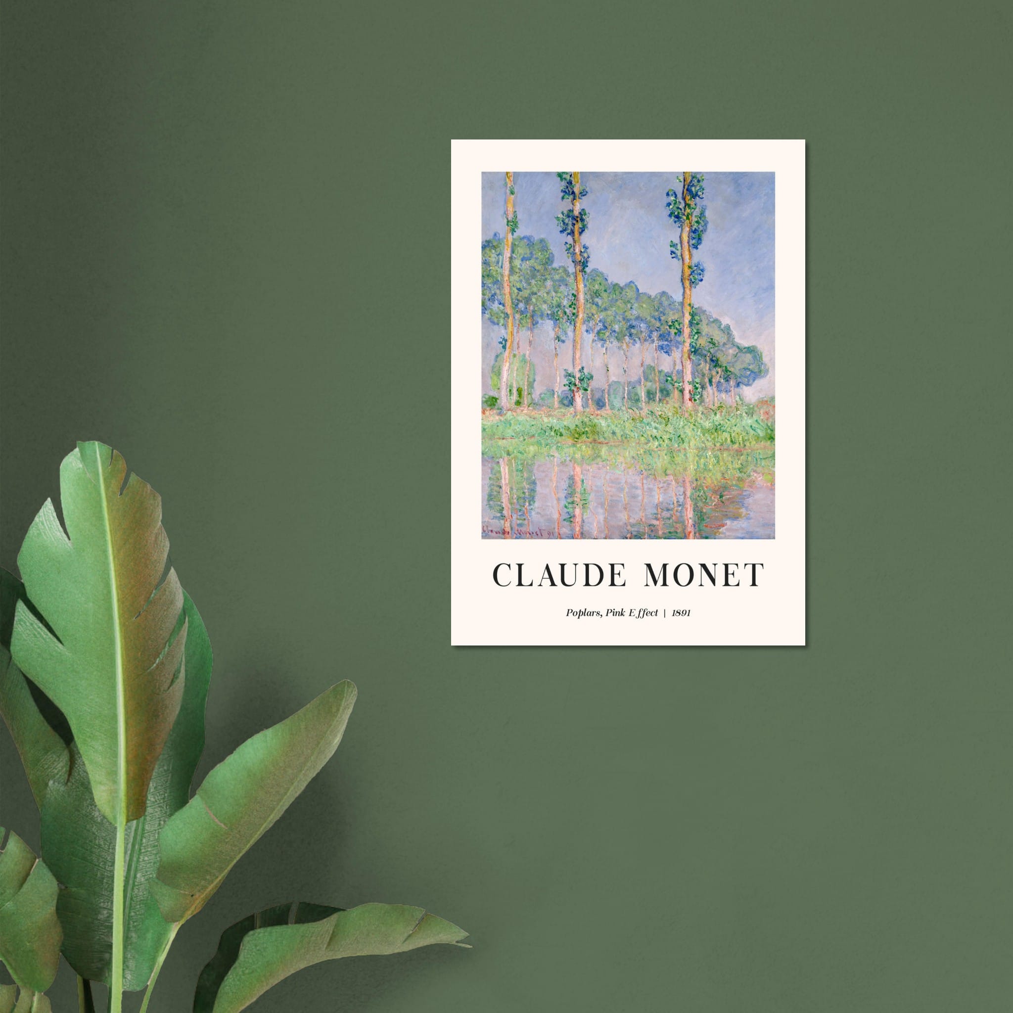 Artfulprints Poster Claude Monet - Poplars, pink effect - 70x100 cm -