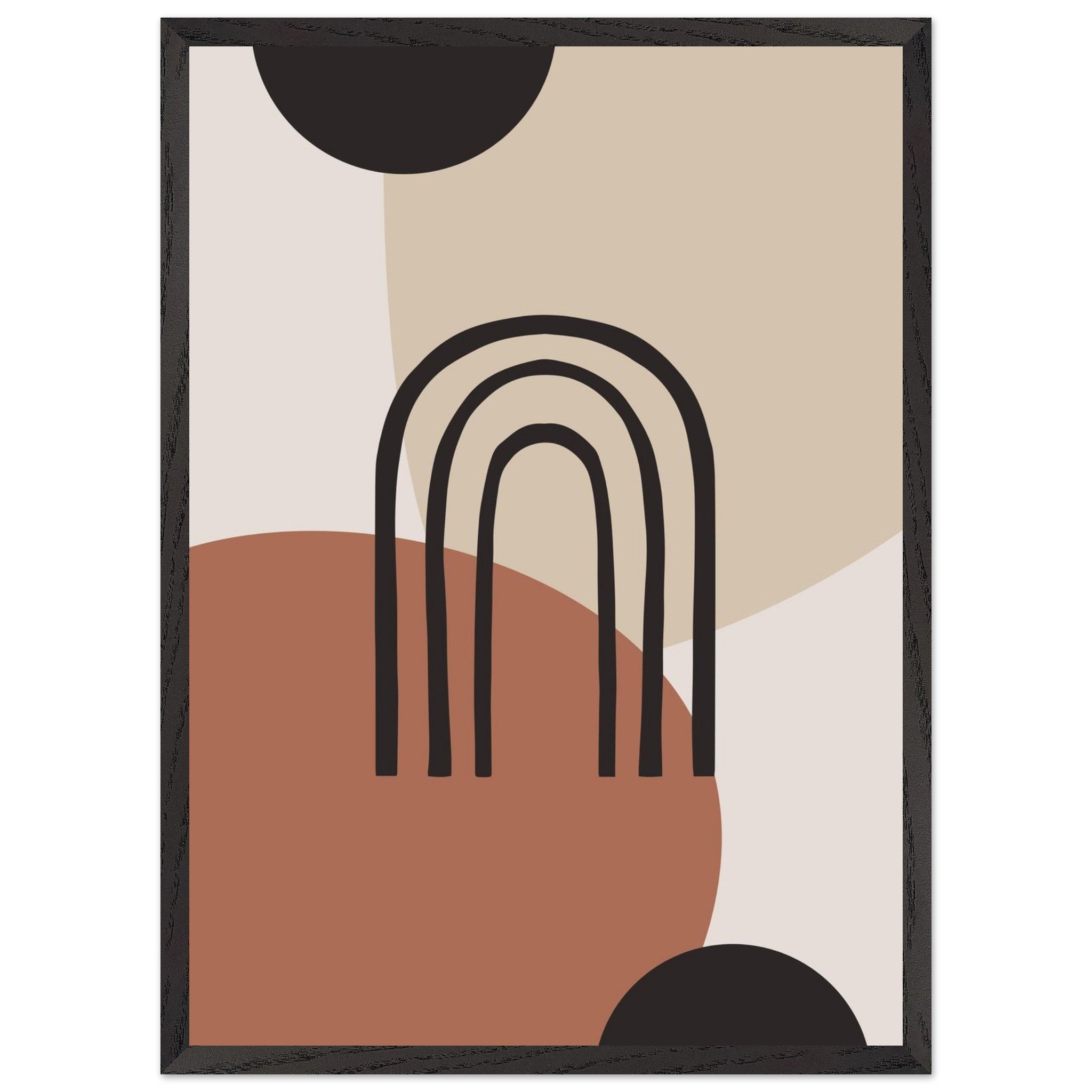 Artfulprints Poster met Lijst Boho - Natural arches - 50x70 cm - Terra