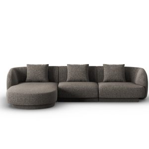 Cosmopolitan Design linker hoekbank Tulum 4-zits, chenille, grijs – 15 Cosmopolitan Design linker hoekbank Tulum 4-zits, chenille, grijs – 15