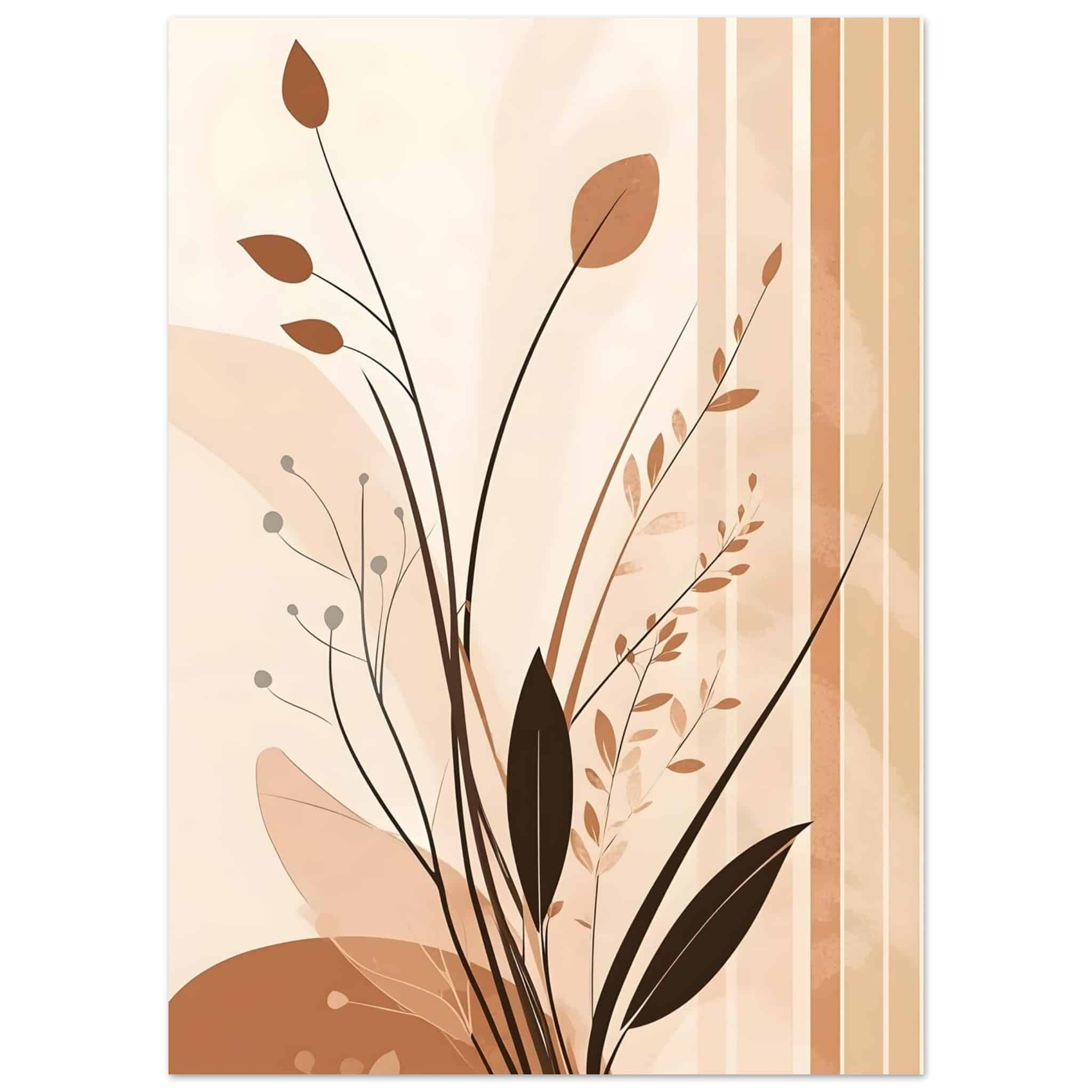 Artfulprints Poster Boho – Warm bouquet - 50x70 cm - Bruin