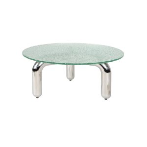 Dutchbone Marly Salontafel Rond 80 cm Glas/Chroom – Zilver Dutchbone Marly Salontafel Rond 80 cm Glas/Chroom – Zilver