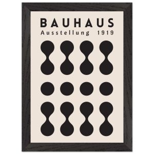Artfulprints Poster met Lijst Bauhaus – Ausstellung 1919 – A4 21×29.7