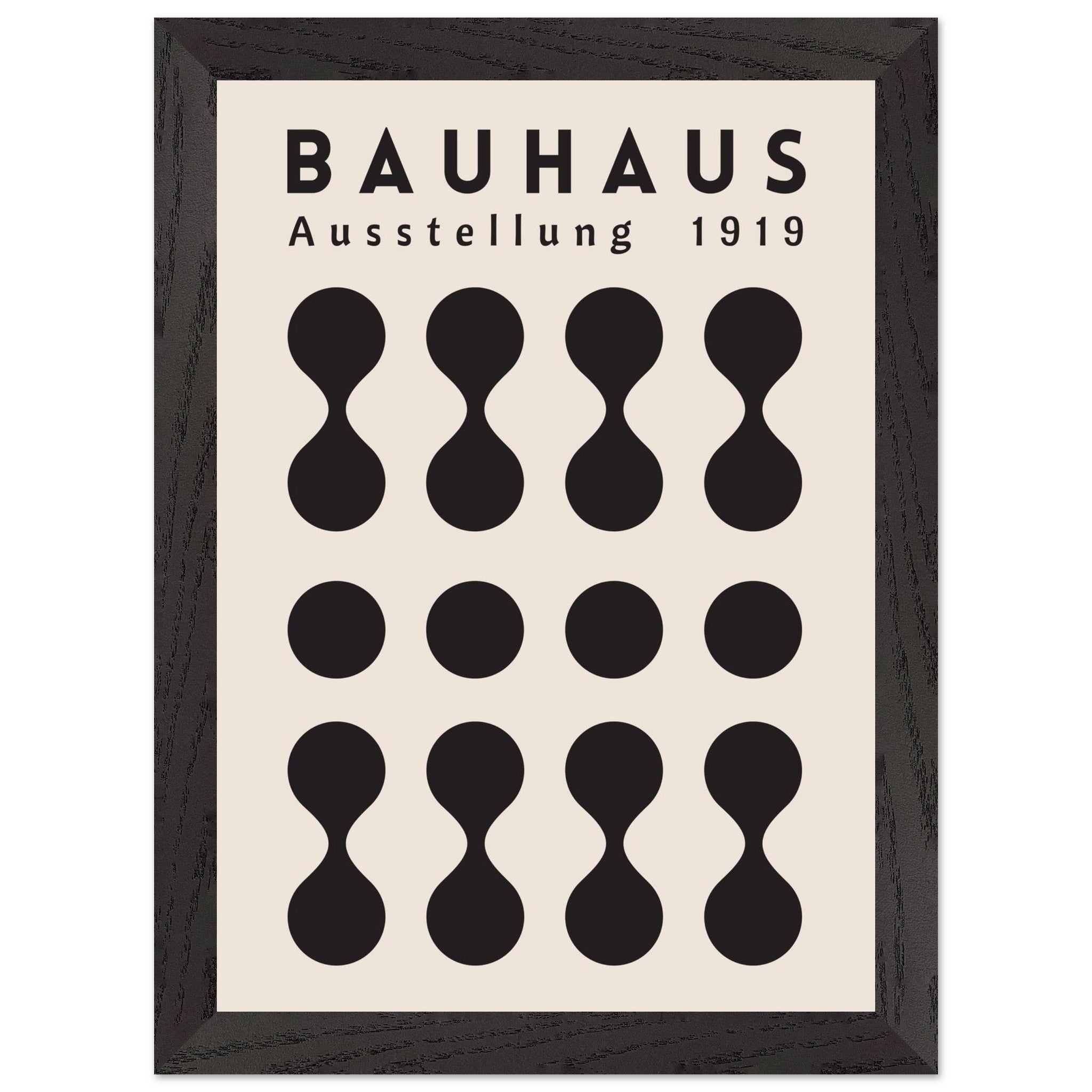 Artfulprints Poster met Lijst Bauhaus - Ausstellung 1919 - A4 21x29.7