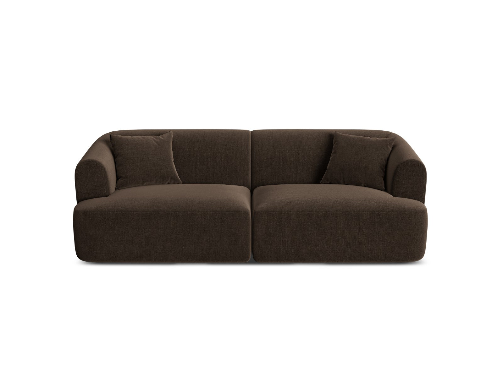 Cosmopolitan Design Modulaire bank Campi 3-zits, flueel chocolade - 90