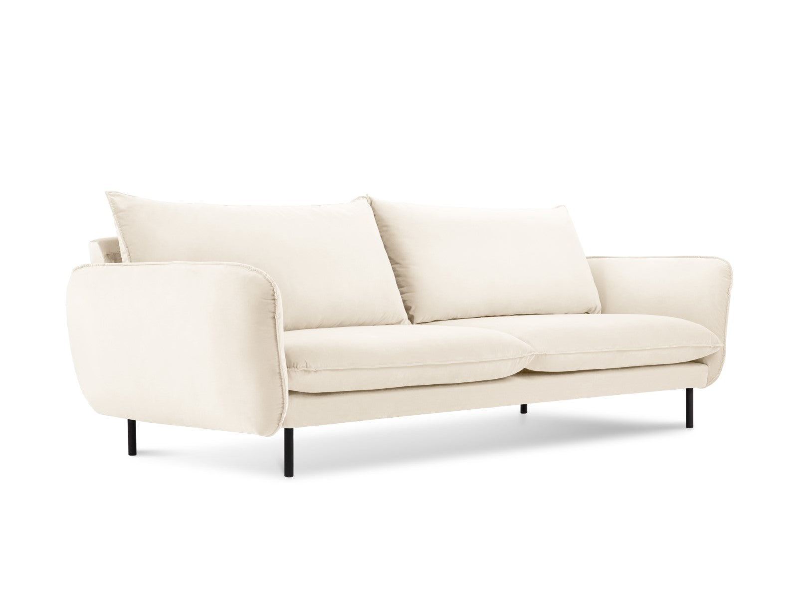 Cosmopolitan Design Bank Vienna 4-zits, flueel, lichtbeige - 92x230x95