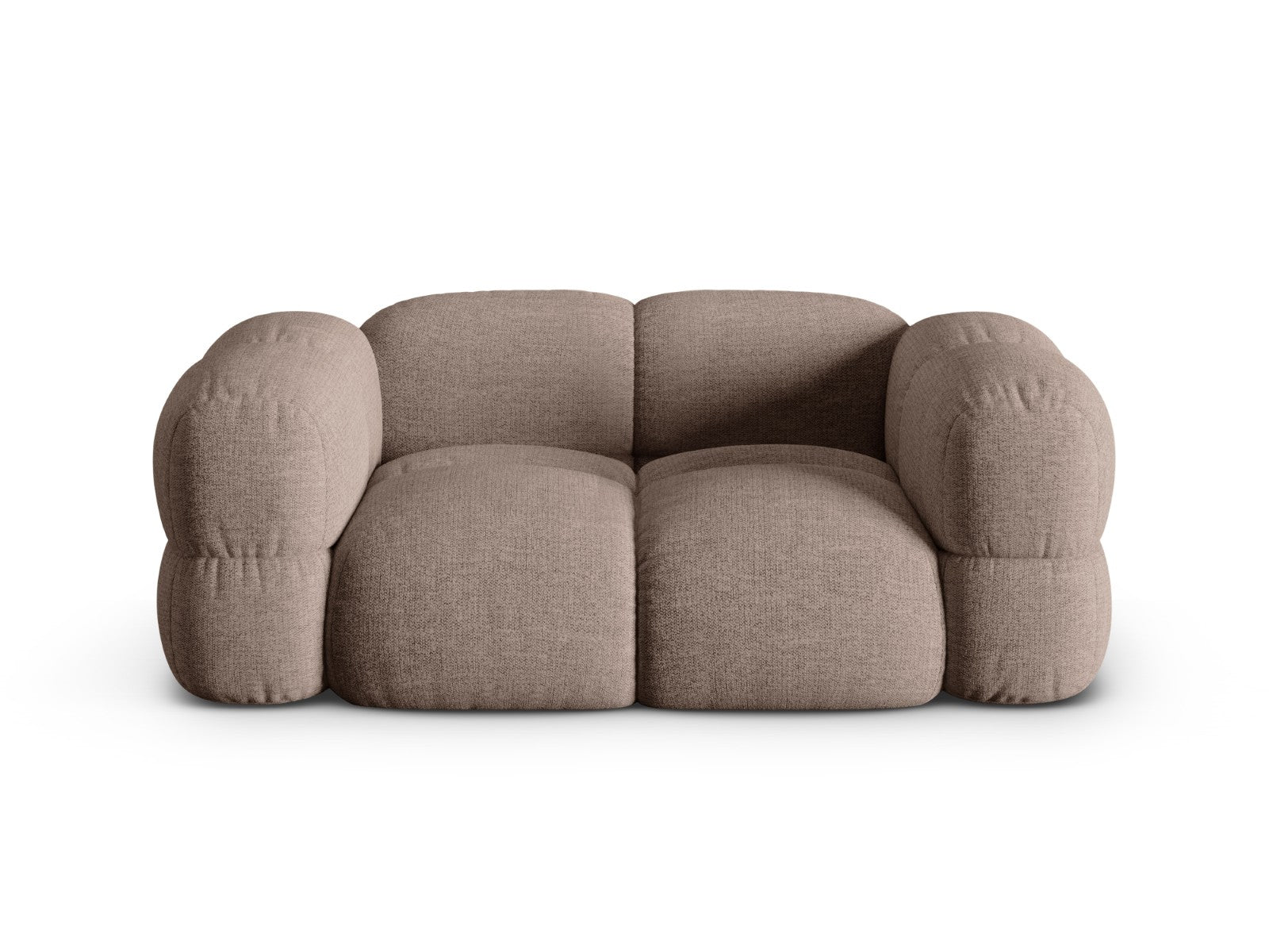 Cosmopolitan Design Bank Loretto 2-zits, structurele stof cappuccino -