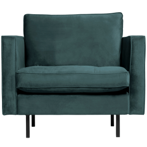 WOOOD classic fauteuil Rodeo – Velvet – Teal – 83x98x88 WOOOD classic fauteuil Rodeo – Velvet – Teal – 83x98x88