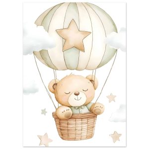 Artfulprints Poster Beer in de wolken – 50×70 cm – beige Artfulprints Poster Beer in de wolken – 50×70 cm – beige