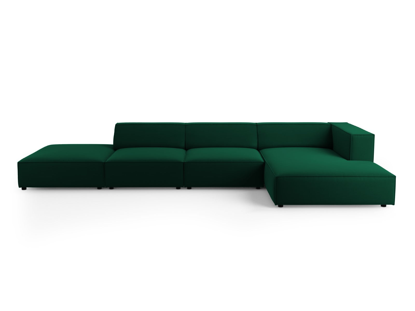 Cosmopolitan Design rechter hoekbank Arendal 5-zits, flueel, flessengr