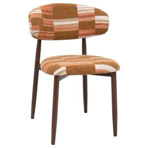 DÉJA Living Eetkamerstoel Skara – Terracotta/Walnoot – Set van 2 DÉJA Living Eetkamerstoel Skara – Terracotta/Walnoot – Set van 2