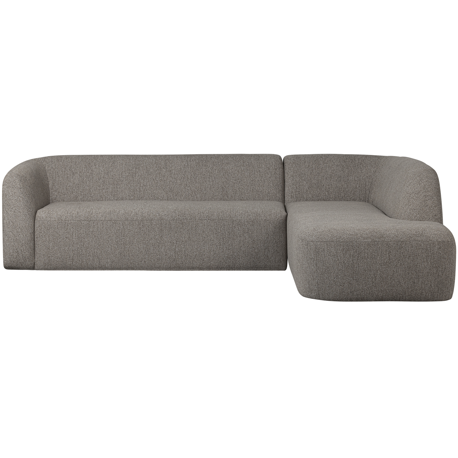 WOOOD hoekbank rechts Sloping - Chenille - Grijs Melange