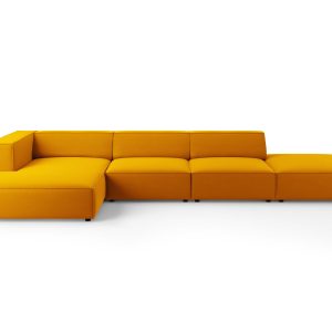 Cosmopolitan Design linker hoekbank Arendal 5-zits, flueel, geel – 166 Cosmopolitan Design linker hoekbank Arendal 5-zits, flueel, geel – 166