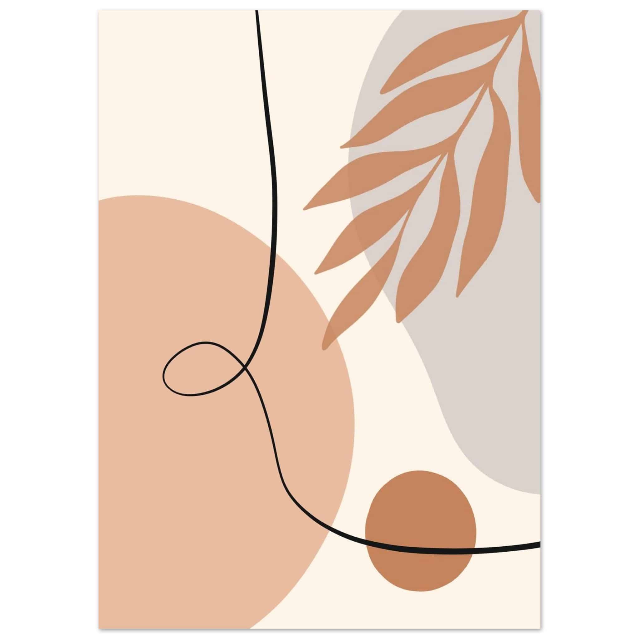 Artfulprints Poster Boho – Soft movement - 50x70 cm - Meerkleurig