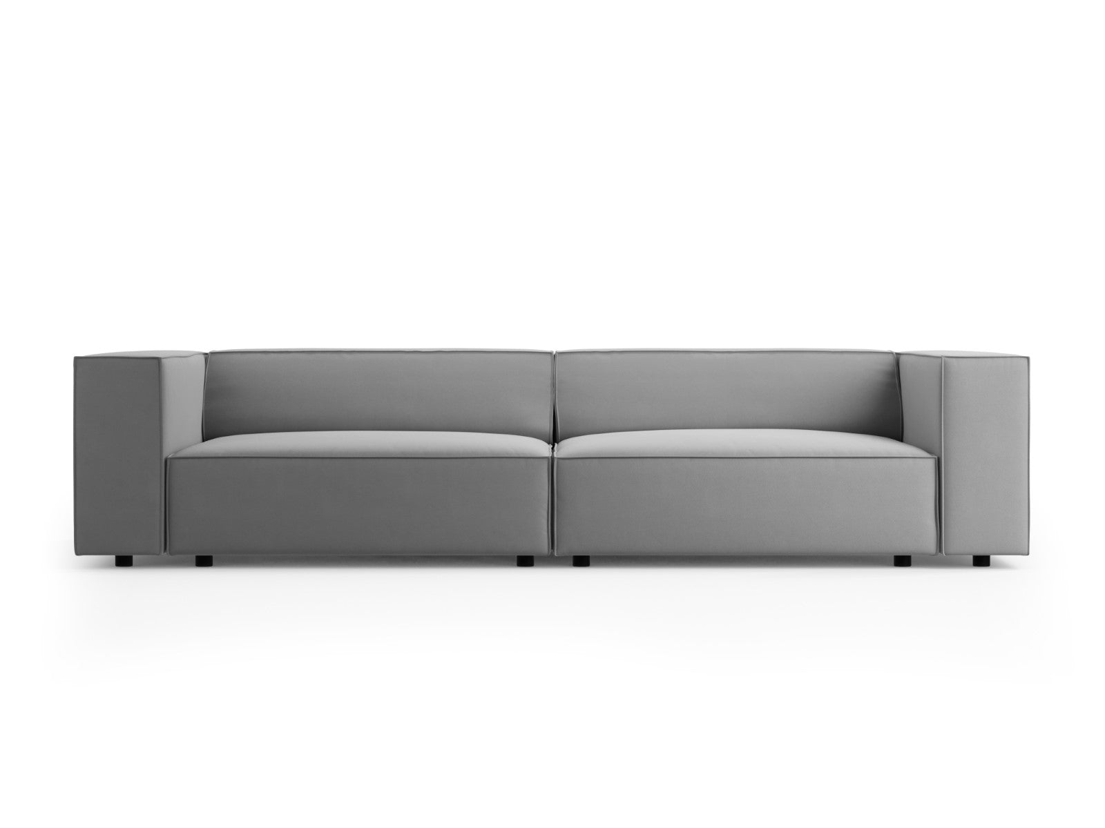 Cosmopolitan Design Bank Arendal 4-zits, flueel, lichtgrijs - 102x244x