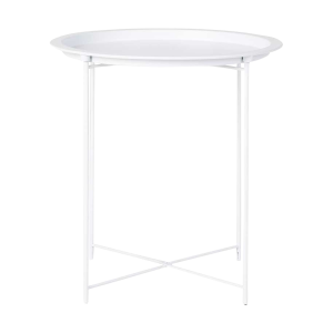 Artichok Tiffany Ronde Metalen Bijzettafel Ø 47 cm – Wit