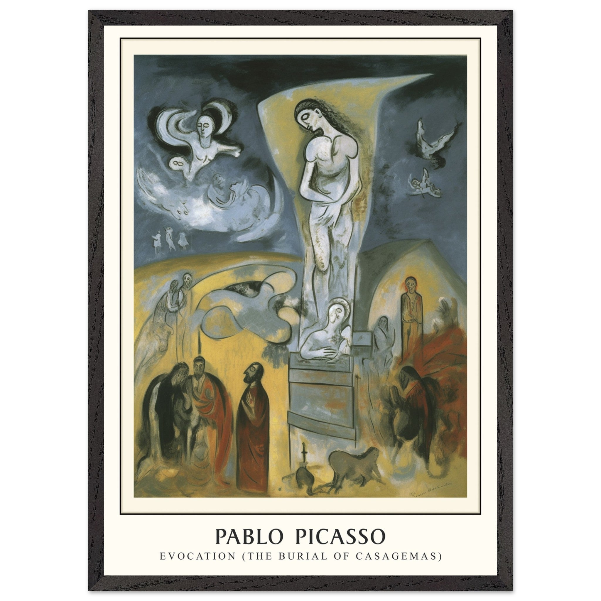 Artfulprints Poster met Lijst Pablo Picasso - Evocation - 50x70 cm - M