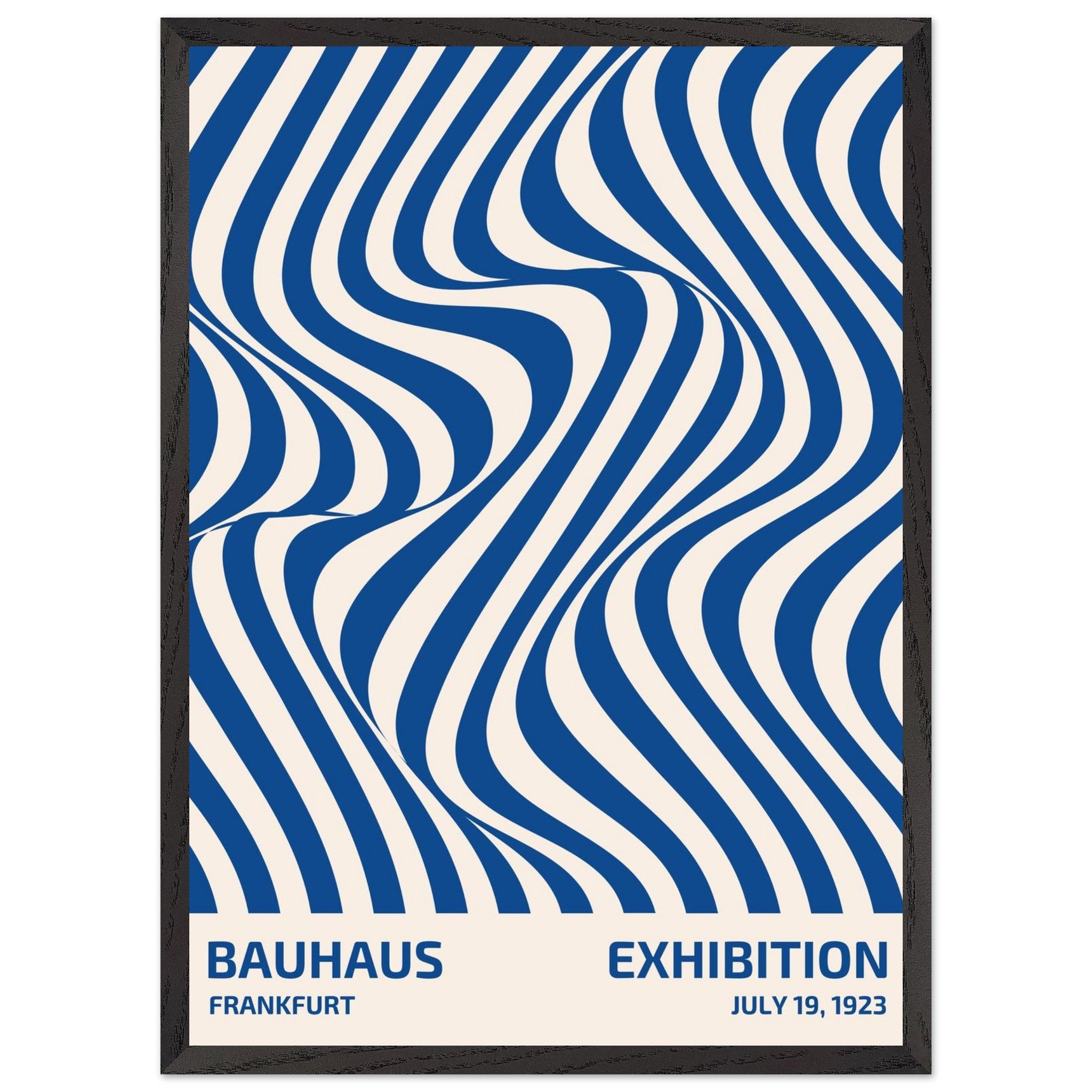Artfulprints Poster met Lijst Bauhaus - Exhibition Frankfurt blue - 50