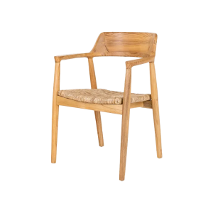 Artichok Yorick Eetkamerstoel Naturel – Met Armleuning – Rotan Zitting