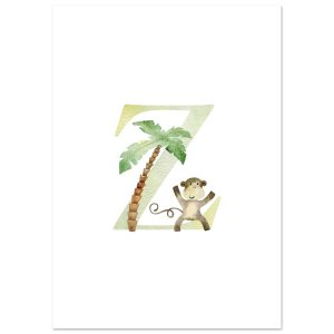 Artfulprints Poster Letter Z kindernaam – A4 21×29.7 cm – Meerkleurig Artfulprints Poster Letter Z kindernaam – A4 21×29.7 cm – Meerkleurig