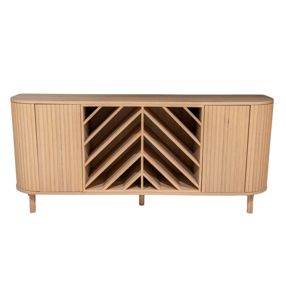 DÉJA Living Dressoir Acuna - Naturel Eikenhout - Wijnkast - 180x40x80c