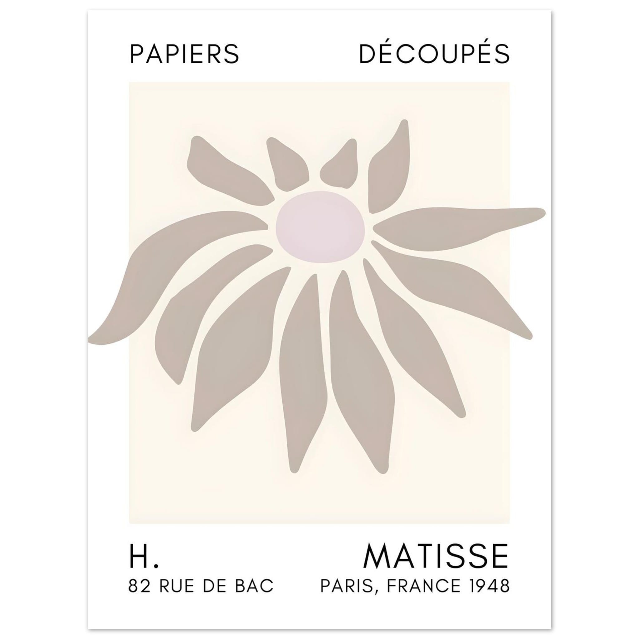 Artfulprints Poster Matisse – Deep sea dance grey - 30x40 cm - Grijs