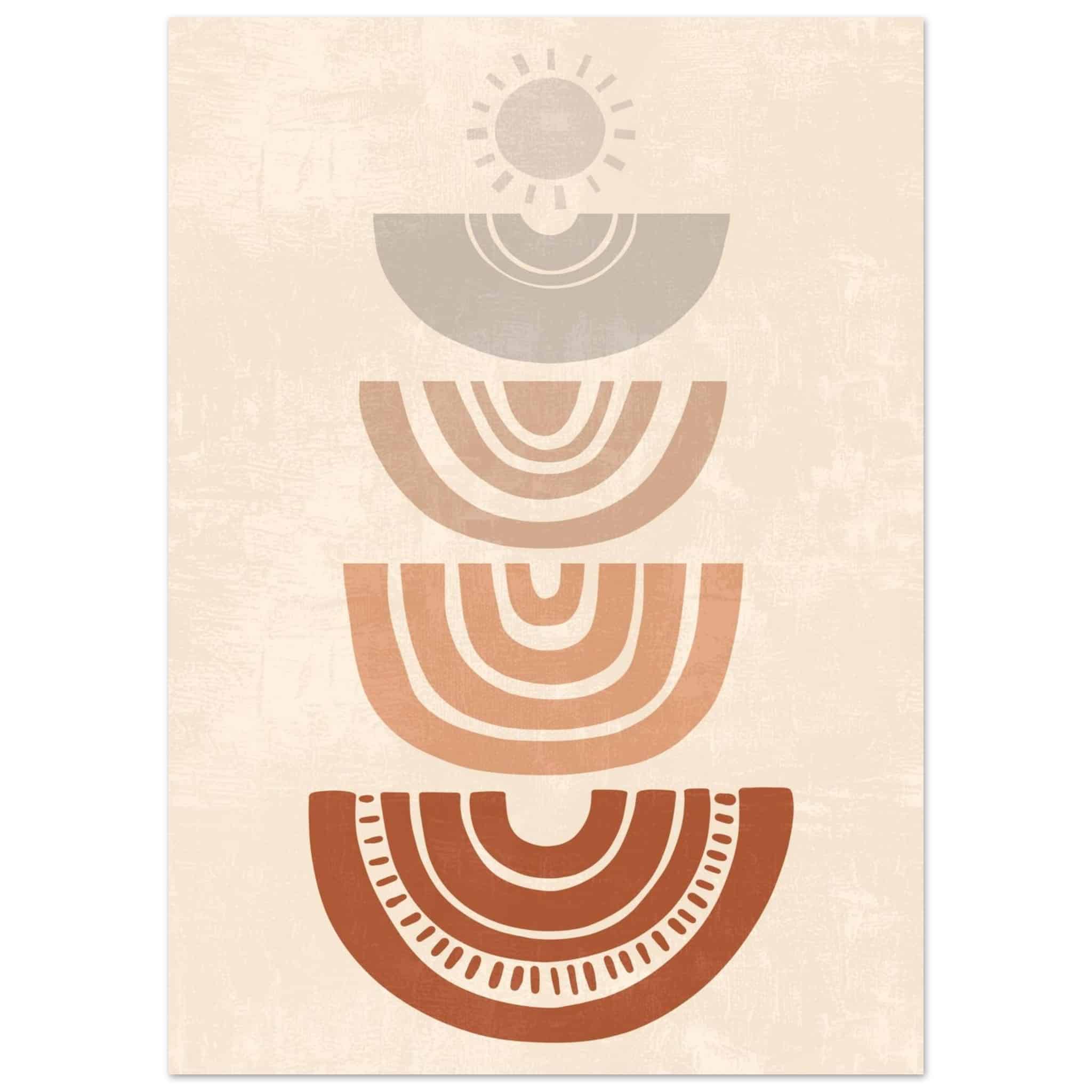 Artfulprints Poster Boho – Rising rhythm - 50x70 cm - Meerkleurig