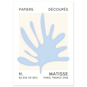 Artfulprints Poster Matisse – Coral drift light blue – 50×70 cm – Blau Artfulprints Poster Matisse – Coral drift light blue – 50×70 cm – Blau