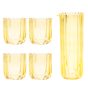 Brut Homeware | Set Gaia | Karaf + 4 Tumbler | oker Brut Homeware | Set Gaia | Karaf + 4 Tumbler | oker