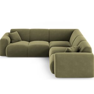 Cosmopolitan Design Hoekbank Nolio 5-zits, flueel lichtgroen – 252×252 Cosmopolitan Design Hoekbank Nolio 5-zits, flueel lichtgroen – 252×252