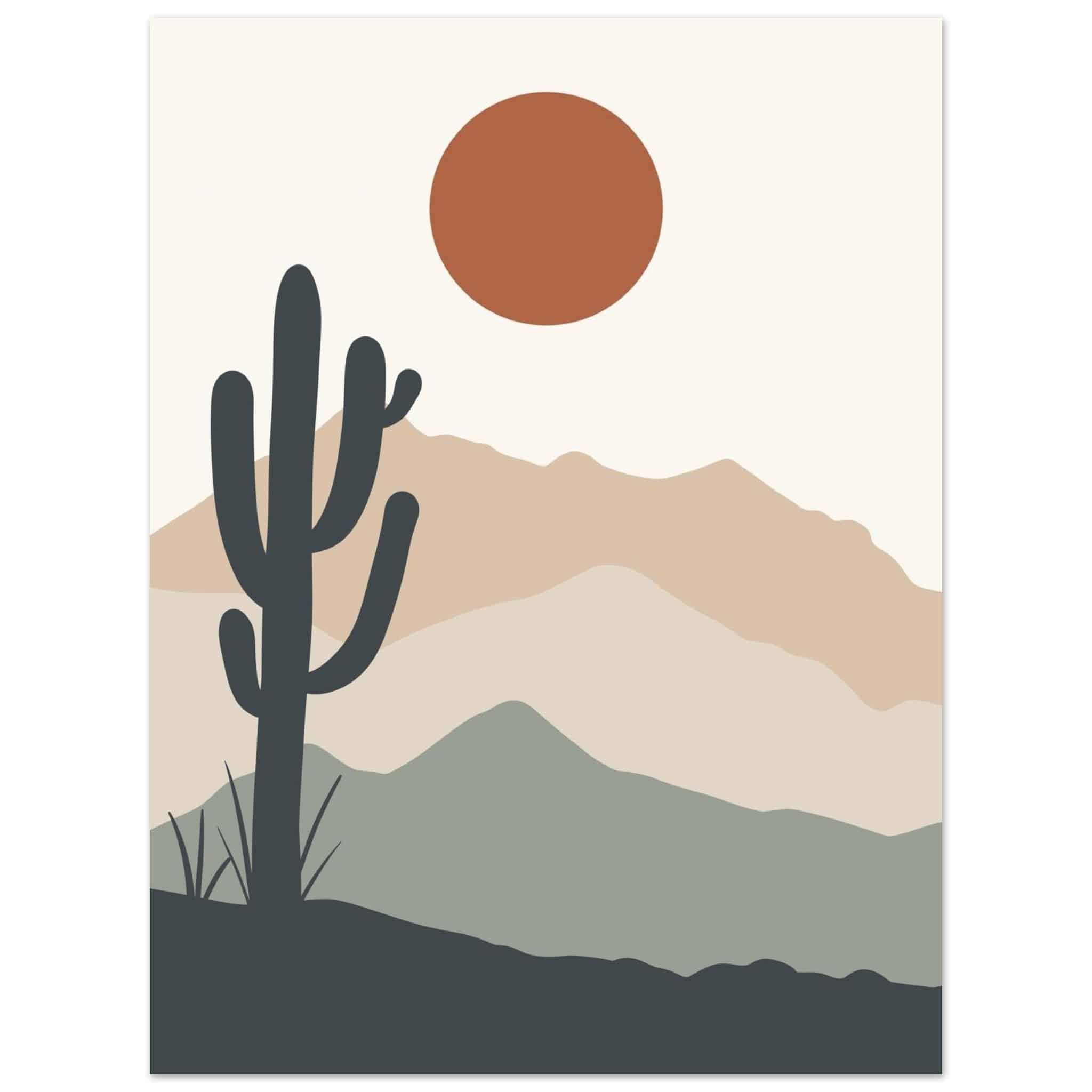 Artfulprints Poster Boho – Western calm - 30x40 cm - beige