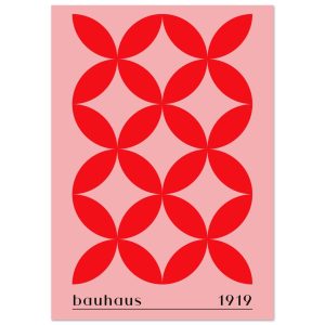 Artfulprints Poster Bauhaus – 1919 – A4 21×29.7 cm – Rood Artfulprints Poster Bauhaus – 1919 – A4 21×29.7 cm – Rood
