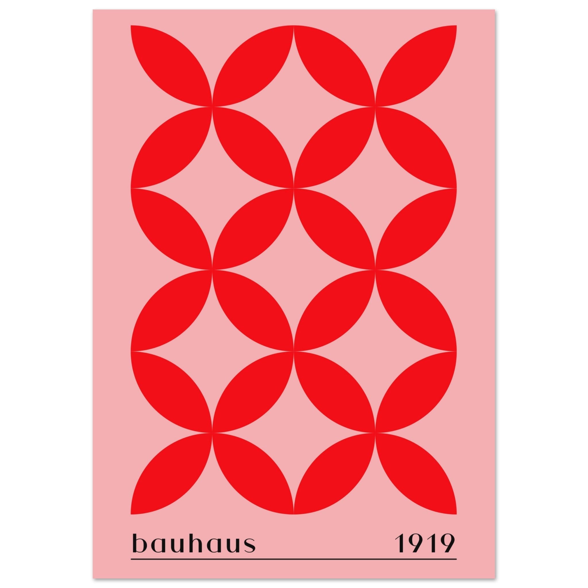 Artfulprints Poster Bauhaus - 1919 - A4 21x29.7 cm - Rood